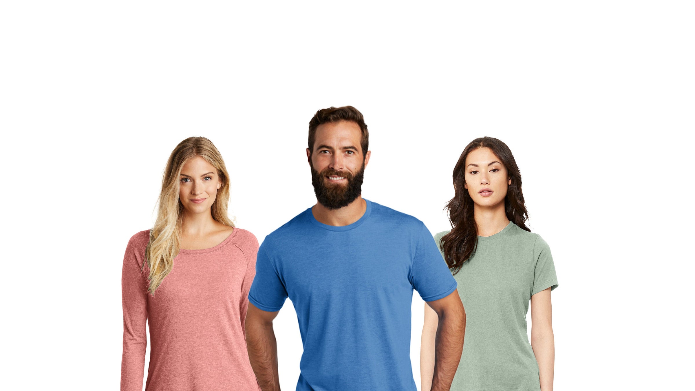 Woman wearing pink t-shirt