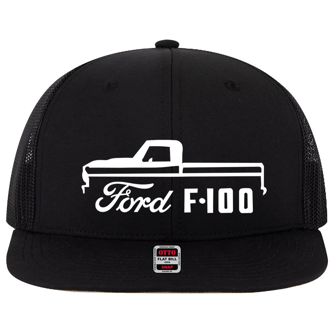 Cappello Snapback Otto Ford Trucks - Nero, Tela Ricamata Con Toppa E Rete