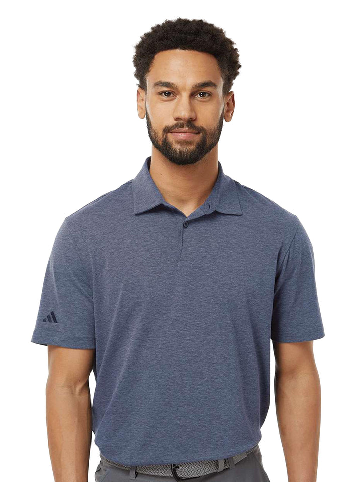 Navy blue Adidas Blend Polo, featuring a modern fit and premium fabric. Ideal for business casual or everyday wear with moisture-wicking technology.