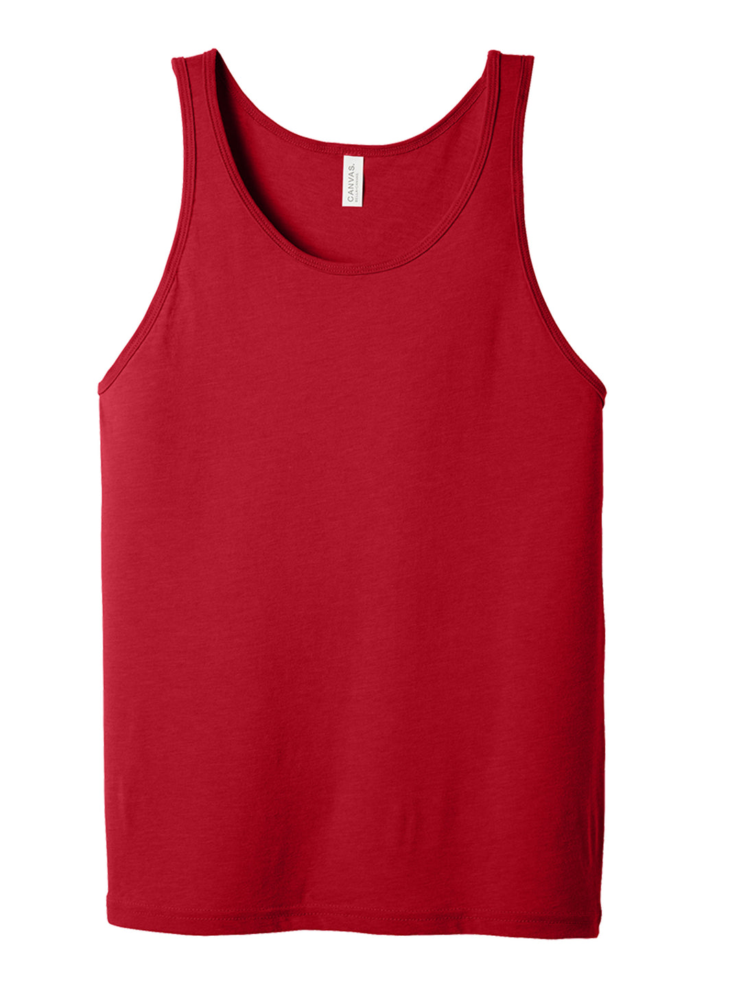 Flat lay of BELLA + CANVAS Unisex Jersey Tank in teal, perfect for custom printing and promotional apparel.