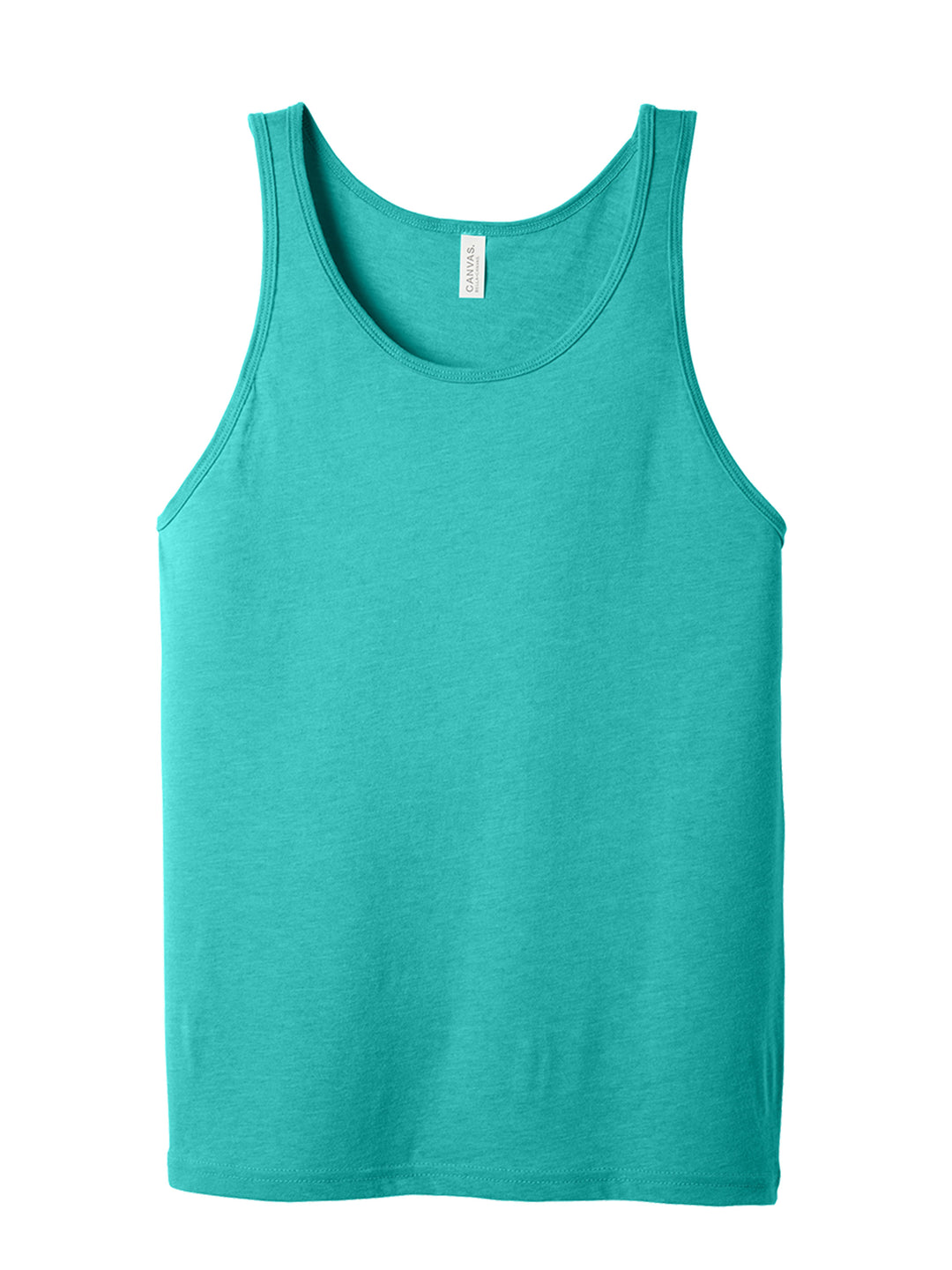 Flat lay of BELLA + CANVAS Unisex Jersey Tank in royal blue, great for custom designs and event giveaways.