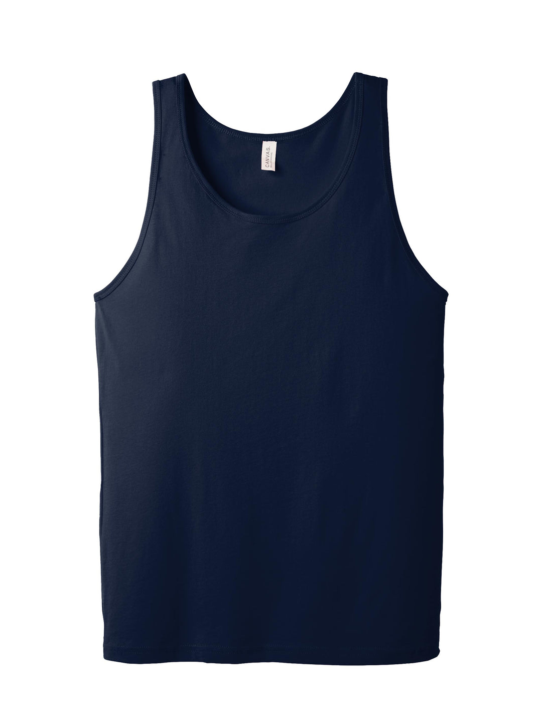Flat lay of BELLA + CANVAS Unisex Jersey Tank in turquoise blue, great for custom printed tanks for events or gyms.