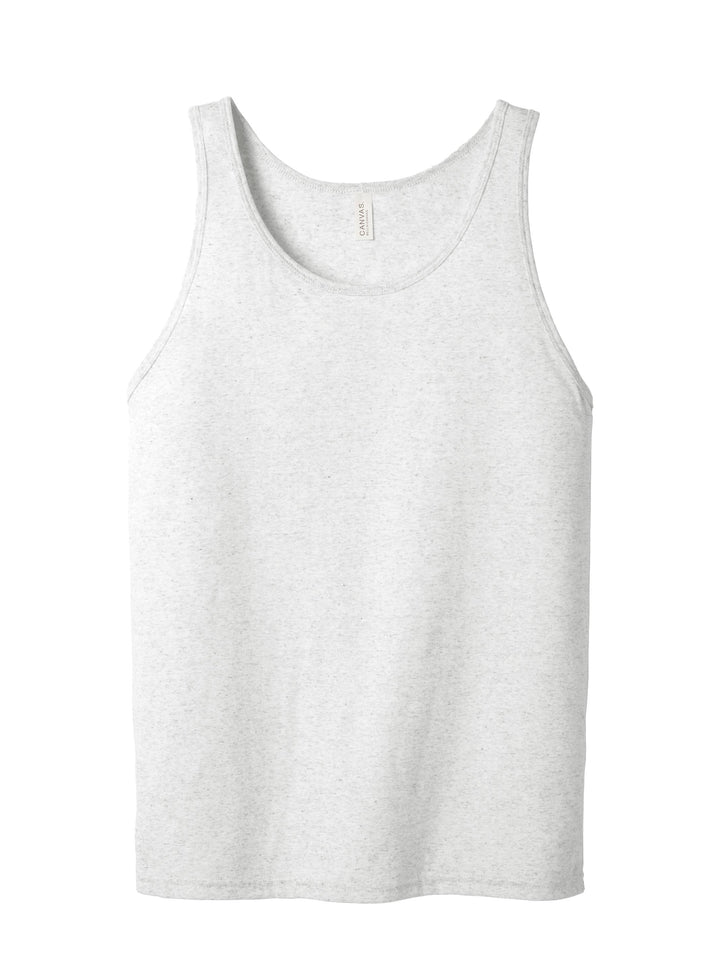 Flat lay of BELLA + CANVAS Unisex Jersey Tank in red, ideal for custom printed tanks for events and branding.