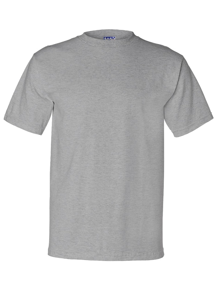 Light gray Bayside Union-made T-shirt, made in the USA. Customize with your logo or design, available with no minimum order.