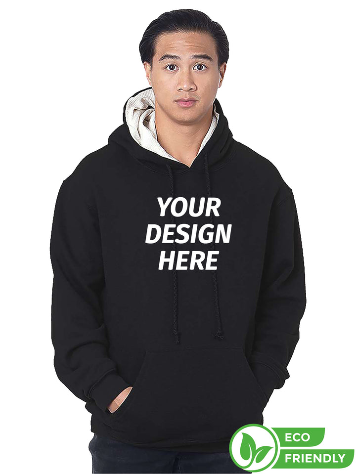 Bayside USA Made Super Heavy Thermal Lined Hooded Sweatshirt