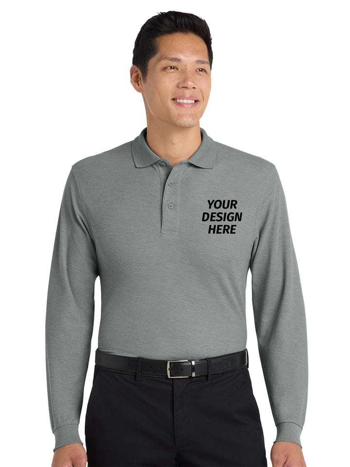 Port Authority Silk Touch Long Sleeve Polo