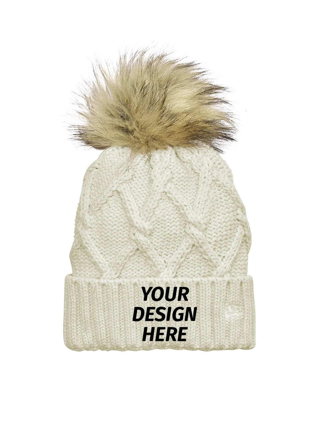 New Era Faux Fur Pom Beanie