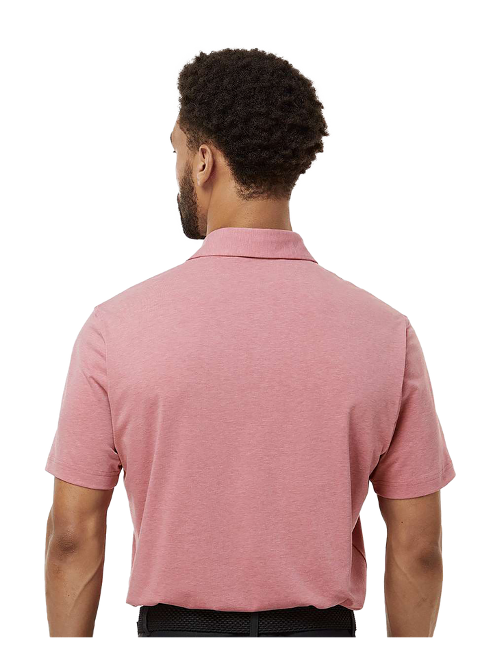 Back view of the Adidas Blend Polo in pink, highlighting its sleek design and premium fabric. A great choice for business or casual settings.