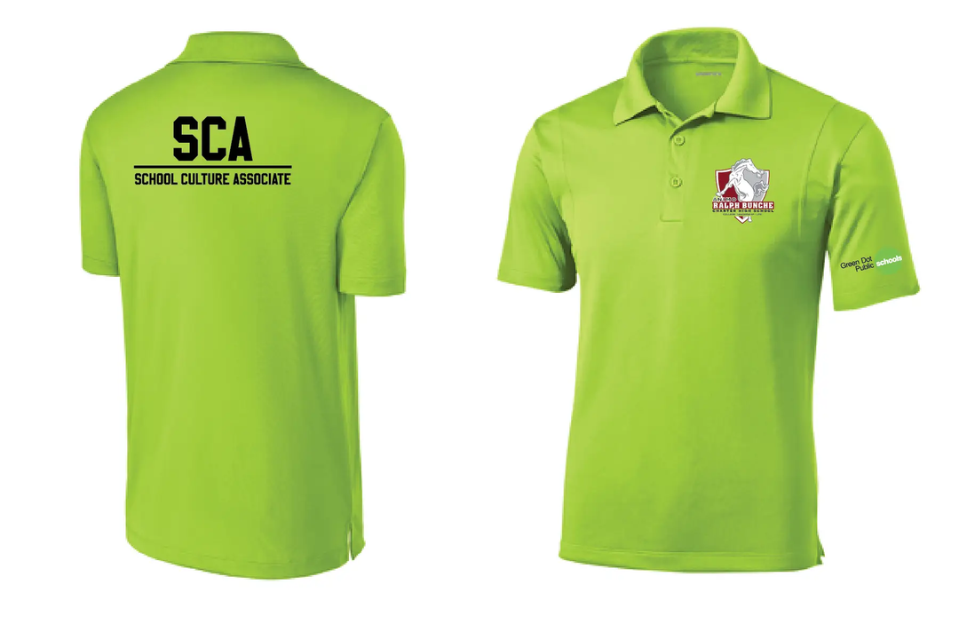 Green Dot Sport-Tek SCA Polo- Animo Ralph Bunche