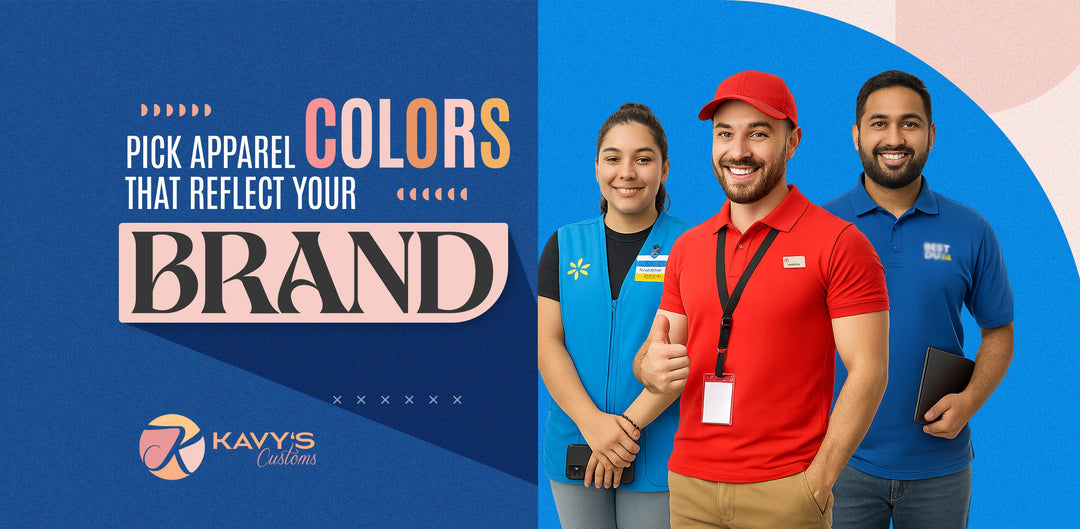 pick apparel colors that reflect your brand