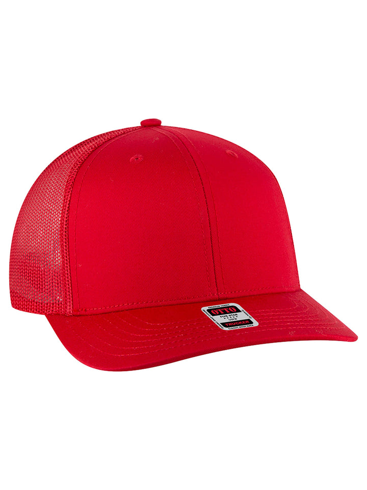 OTTO CAP 6 Panel Mid Profile Mesh Back Trucker Hat