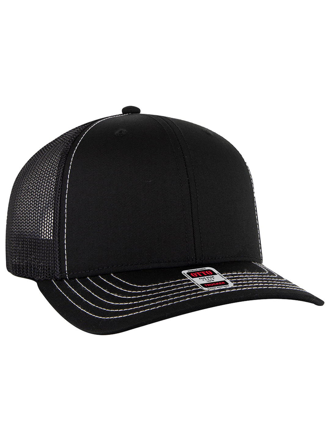 OTTO CAP 6 Panel Mid Profile Mesh Back Trucker Hat
