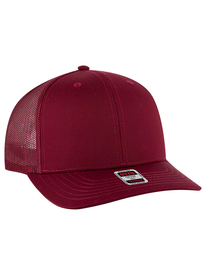 OTTO CAP 6 Panel Mid Profile Mesh Back Trucker Hat