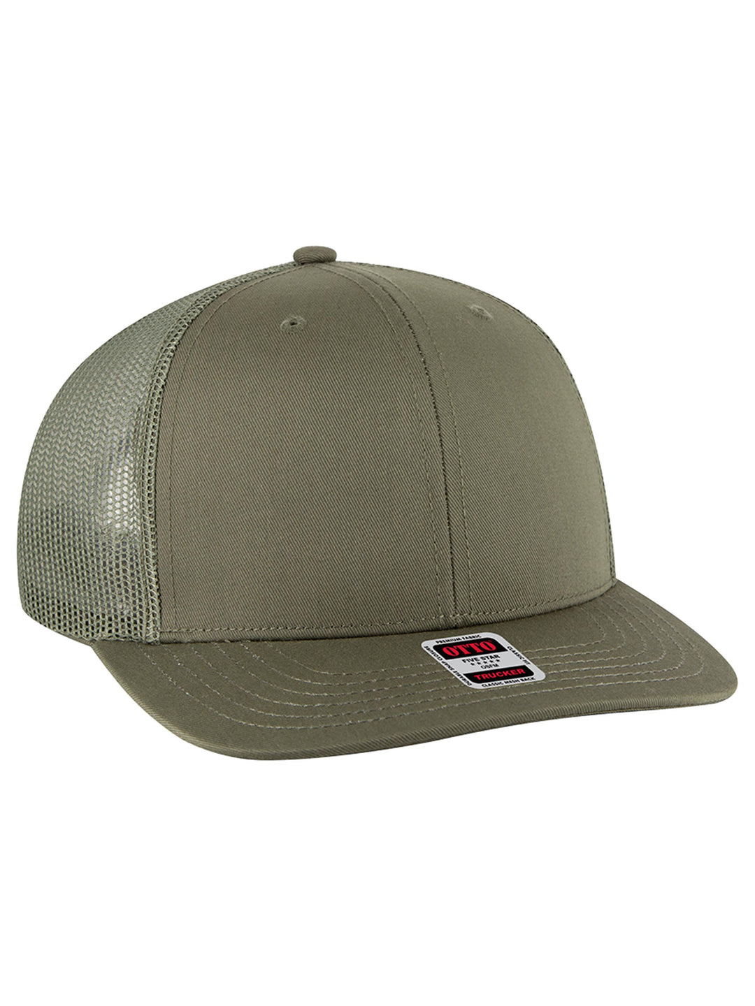 OTTO CAP 6 Panel Mid Profile Mesh Back Trucker Hat