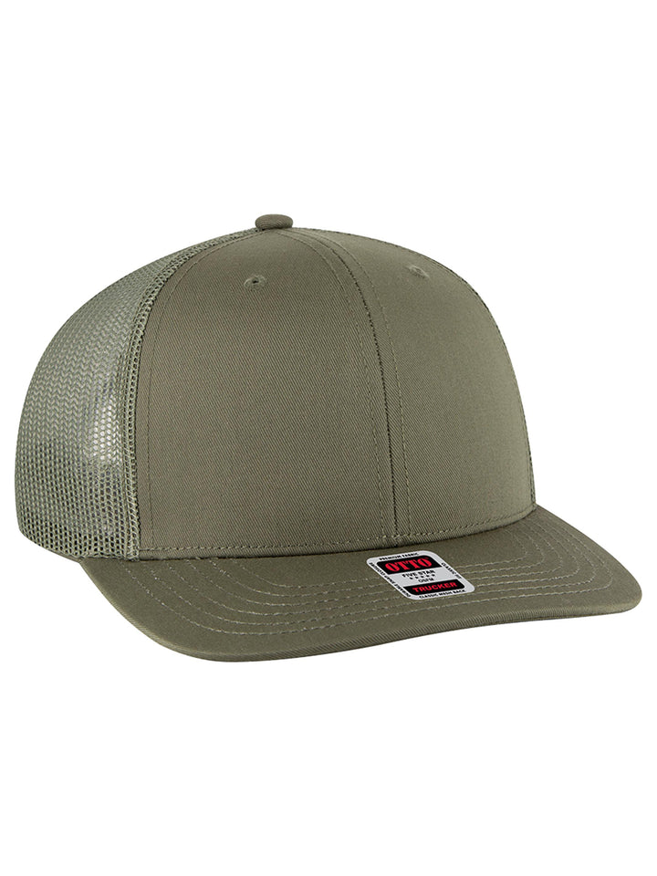OTTO CAP 6 Panel Mid Profile Mesh Back Trucker Hat