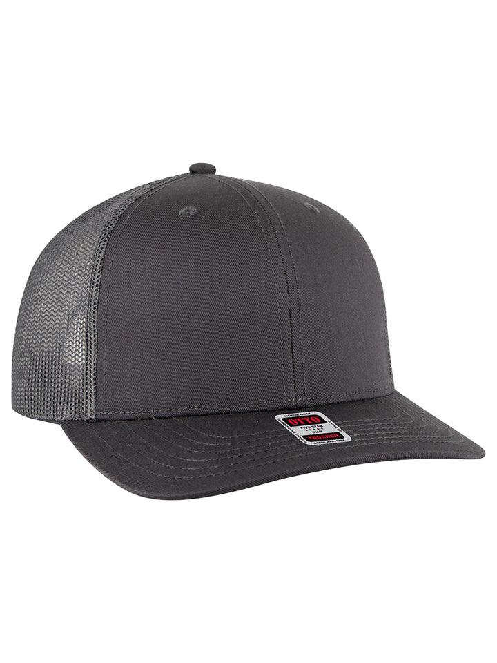 OTTO CAP 6 Panel Mid Profile Mesh Back Trucker Hat