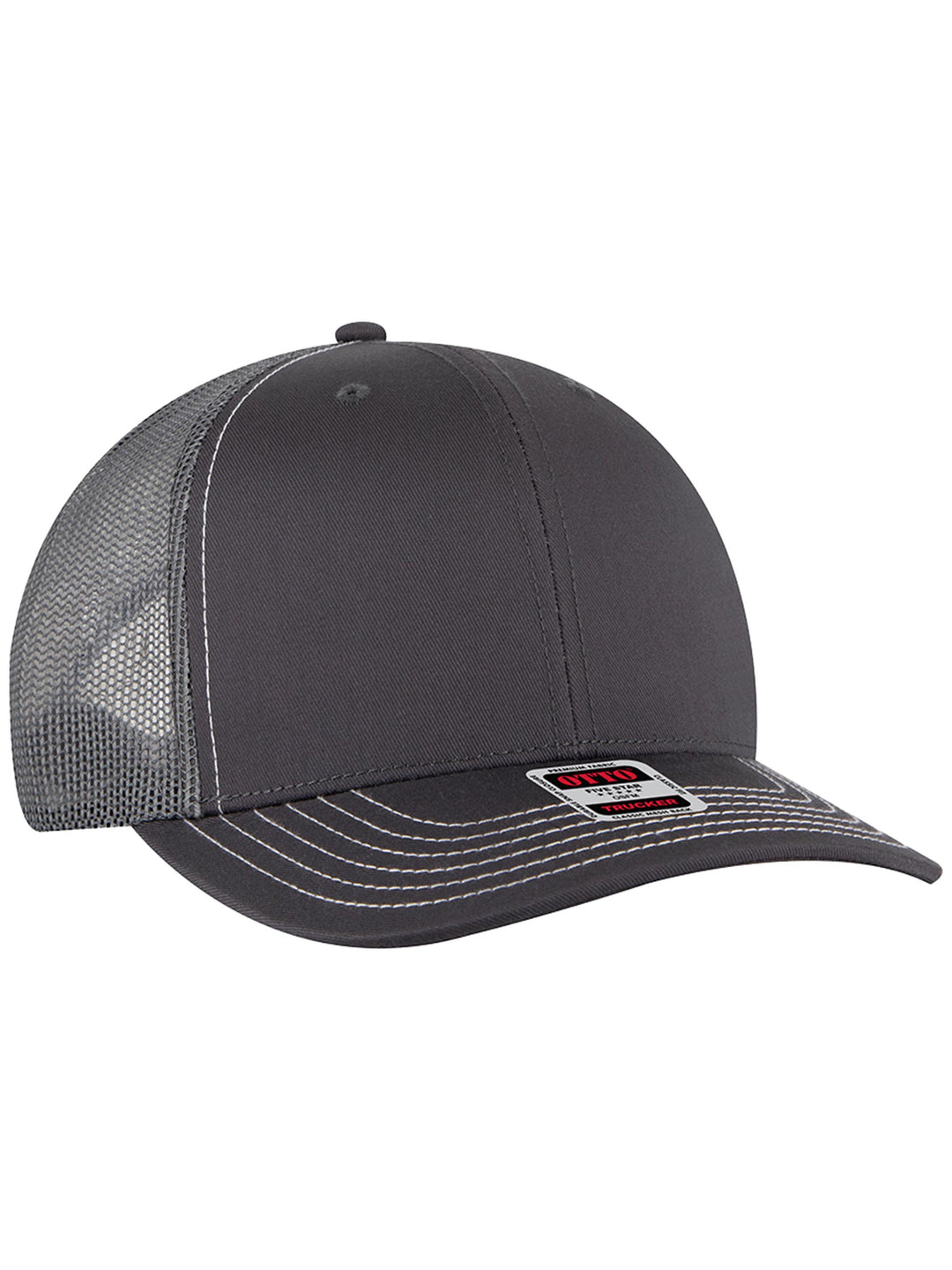 OTTO CAP 6 Panel Mid Profile Mesh Back Trucker Hat