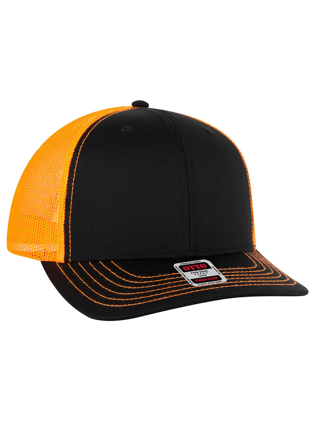 OTTO CAP 6 Panel Mid Profile Mesh Back Trucker Hat