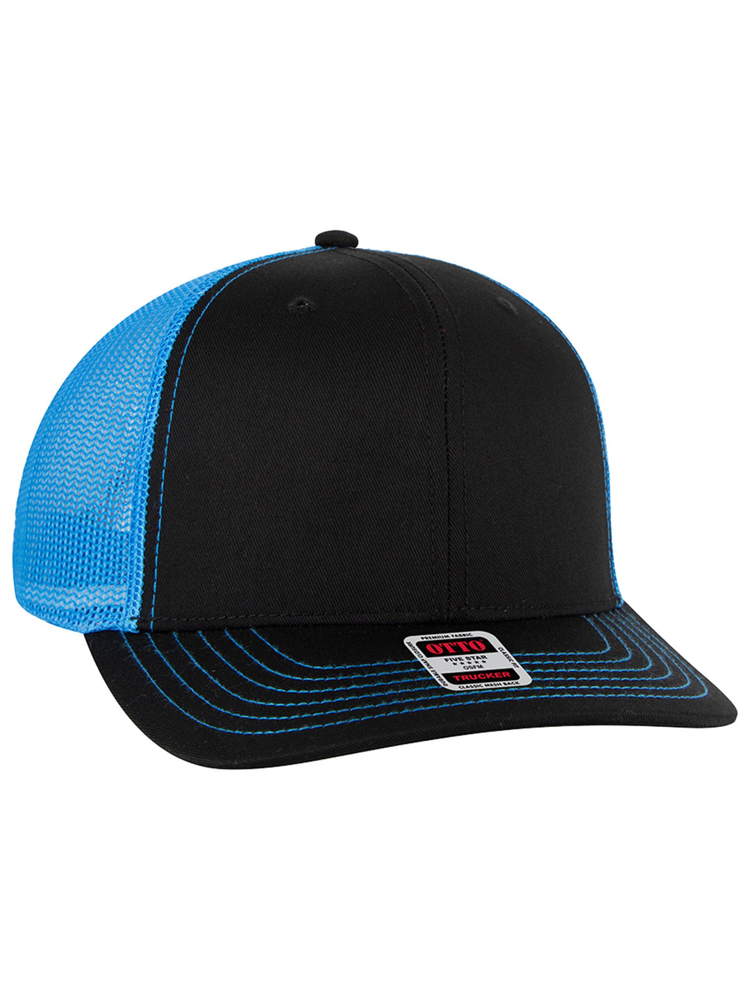 OTTO CAP 6 Panel Mid Profile Mesh Back Trucker Hat