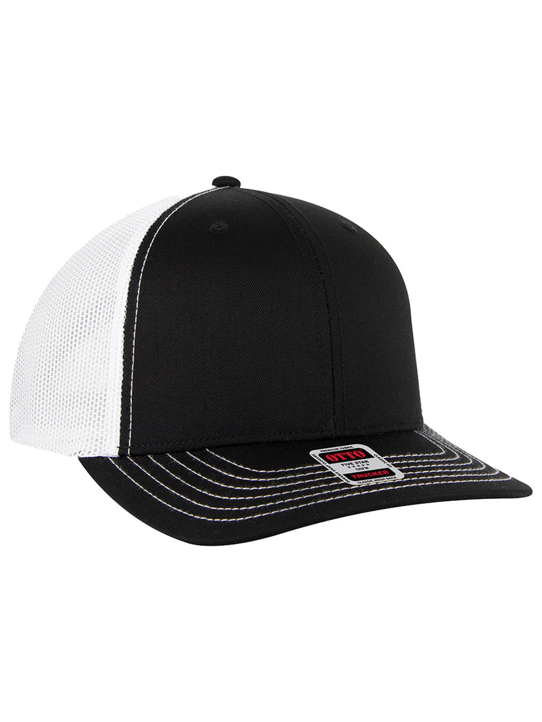 OTTO CAP 6 Panel Mid Profile Mesh Back Trucker Hat