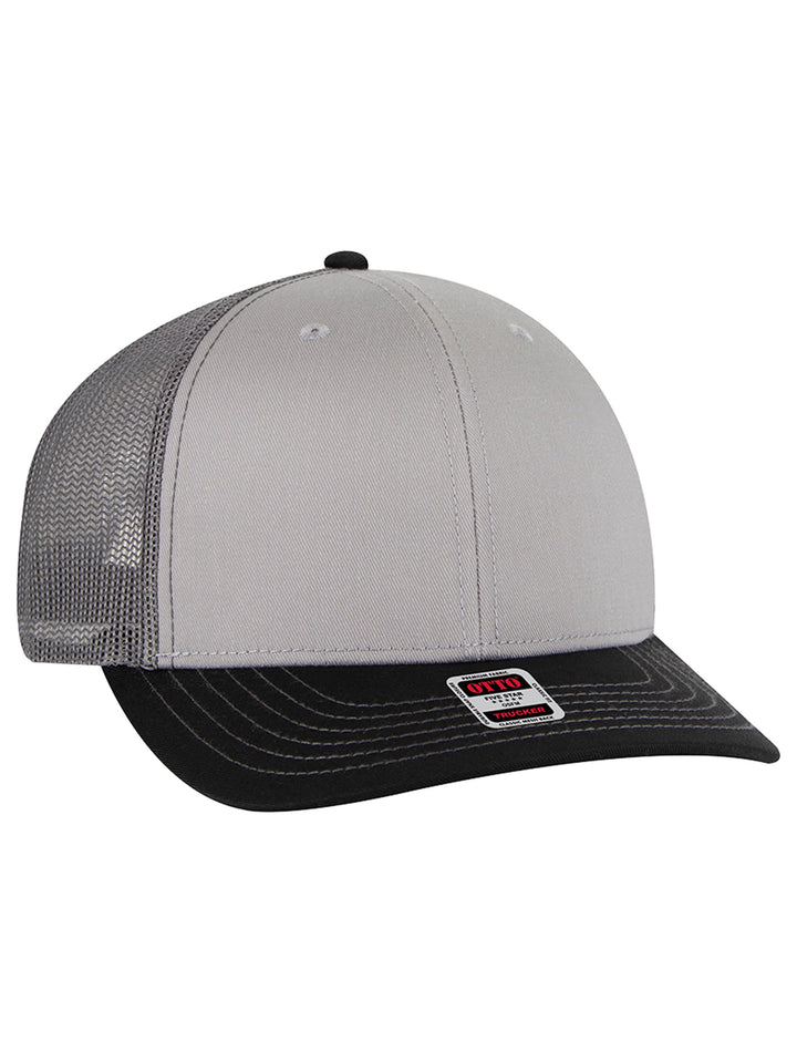 OTTO CAP 6 Panel Mid Profile Mesh Back Trucker Hat