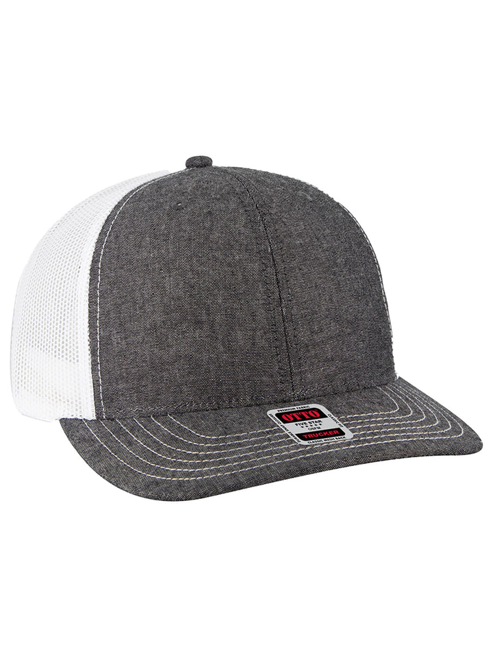 OTTO CAP 6 Panel Mid Profile Mesh Back Trucker Hat