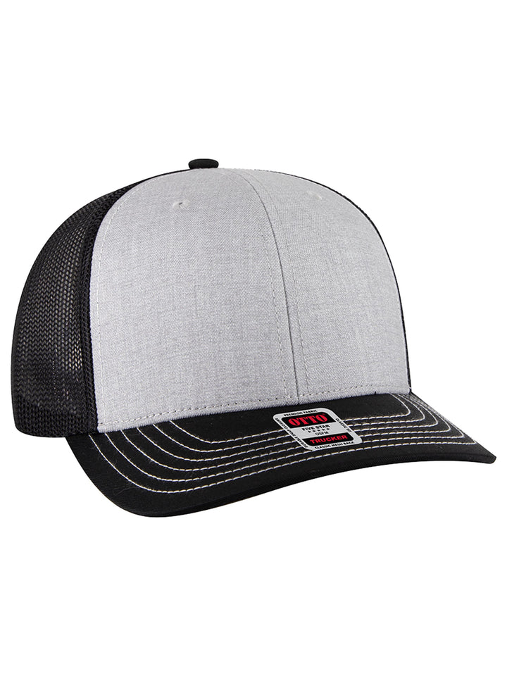 OTTO CAP 6 Panel Mid Profile Mesh Back Trucker Hat