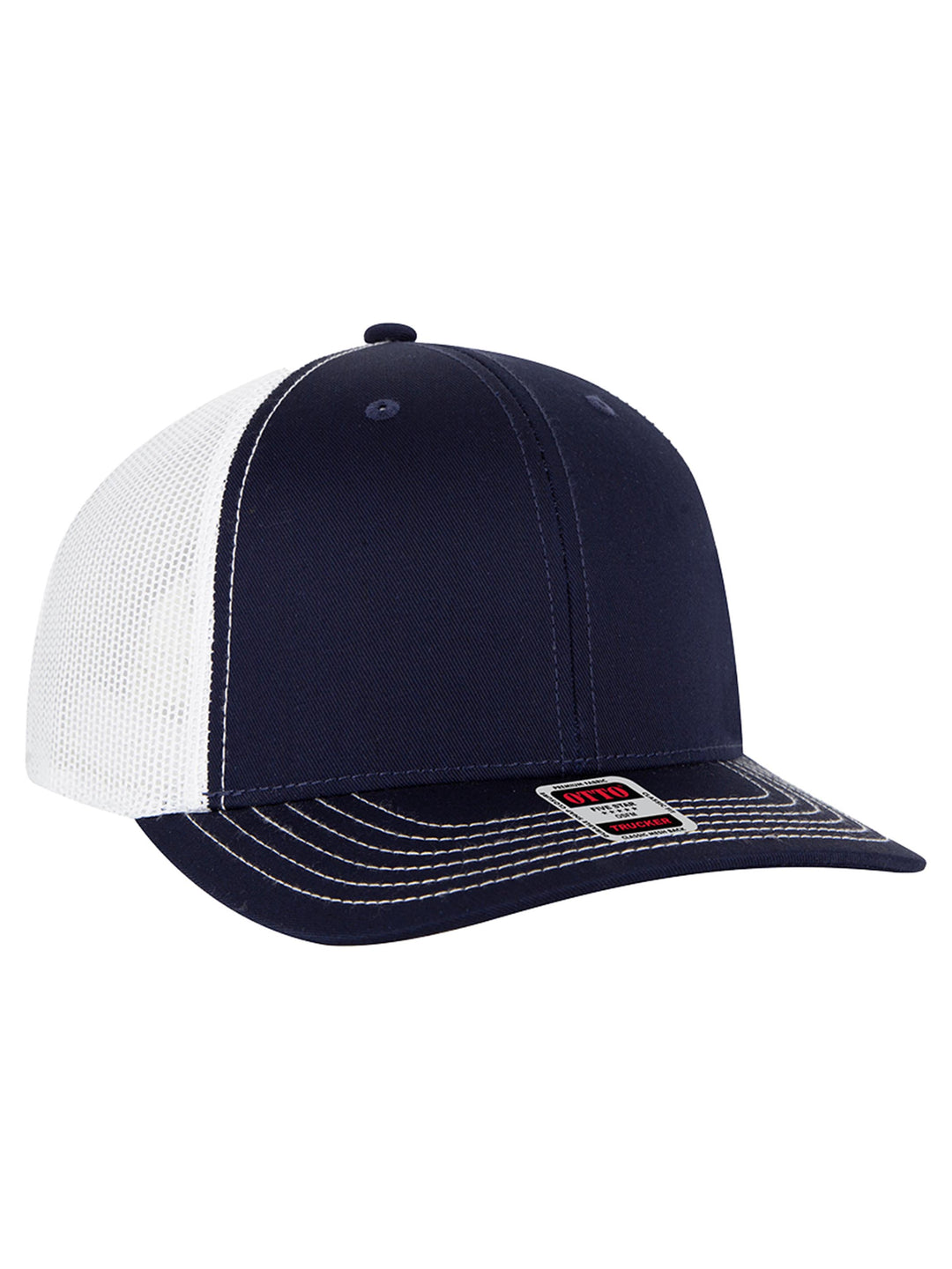 OTTO CAP 6 Panel Mid Profile Mesh Back Trucker Hat