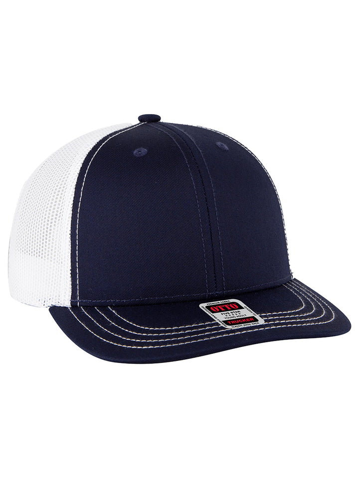 OTTO CAP 6 Panel Mid Profile Mesh Back Trucker Hat