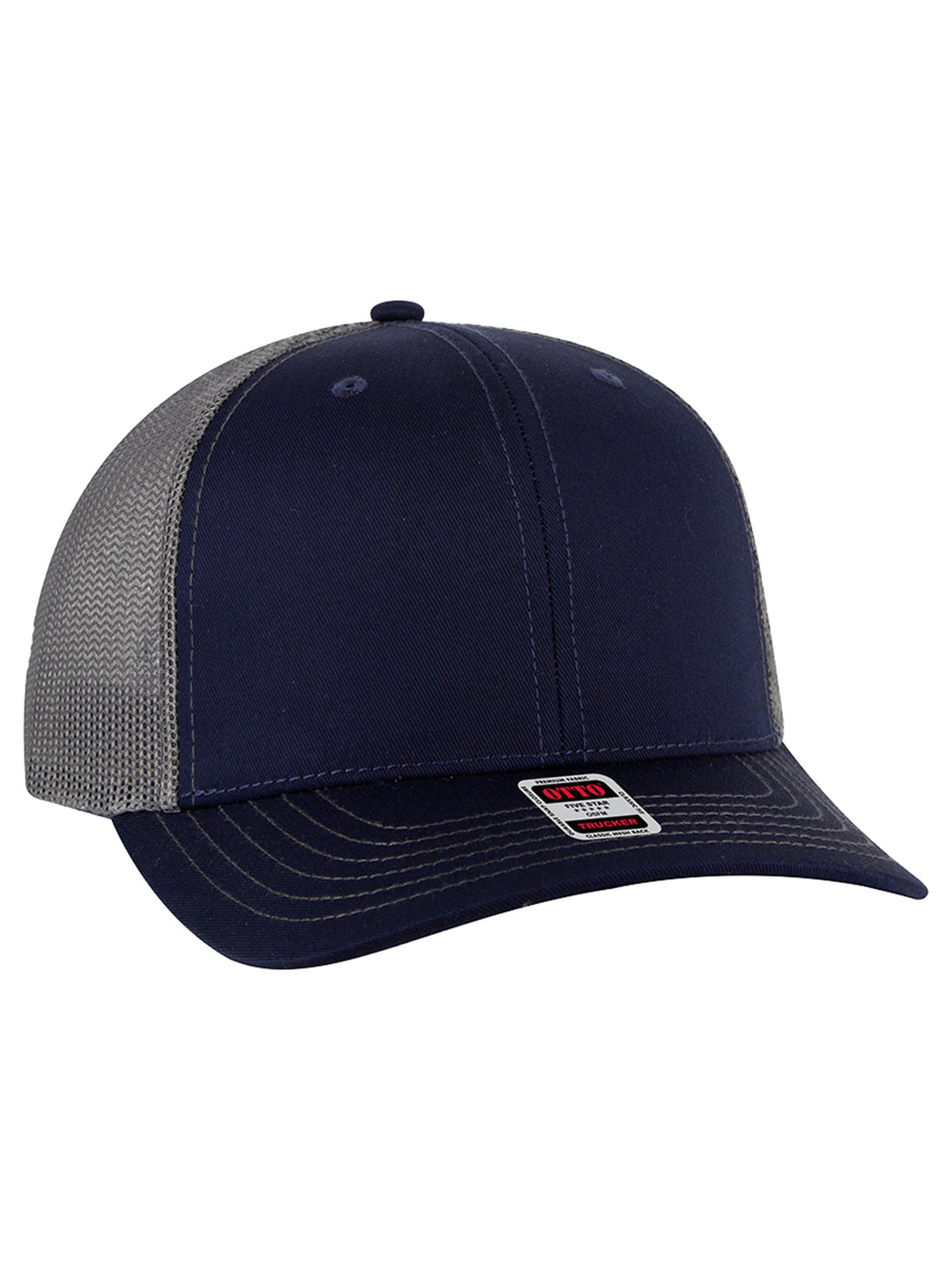 OTTO CAP 6 Panel Mid Profile Mesh Back Trucker Hat