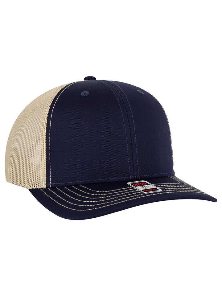 OTTO CAP 6 Panel Mid Profile Mesh Back Trucker Hat