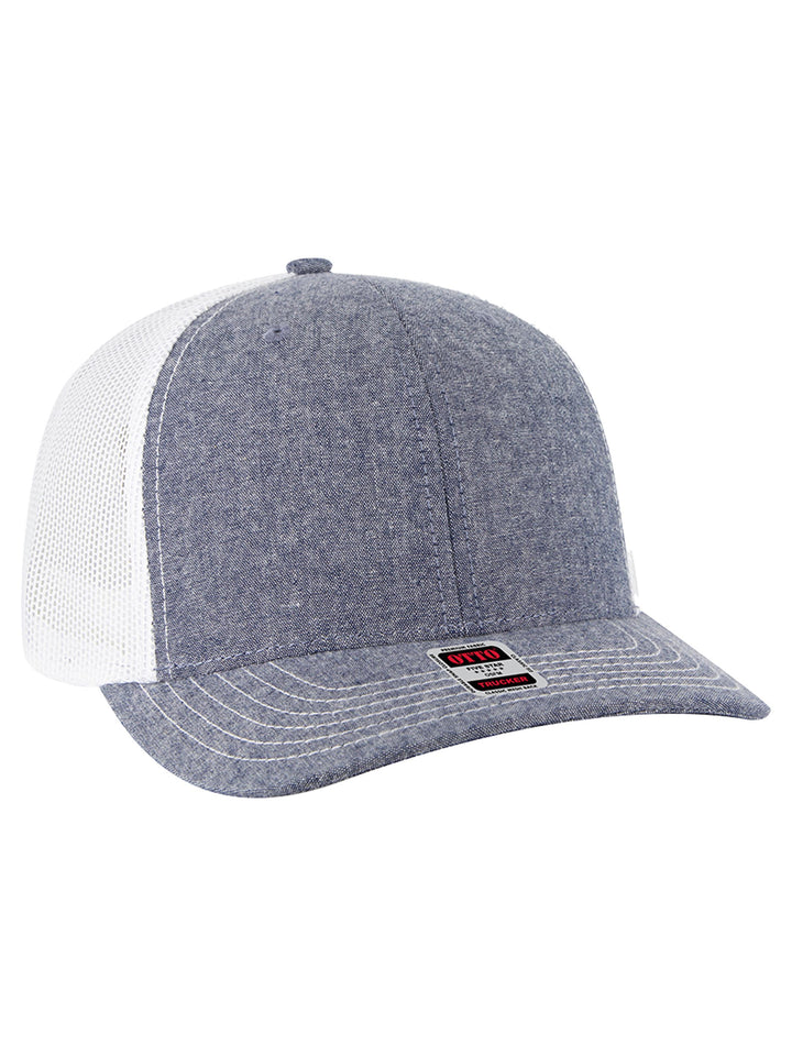 OTTO CAP 6 Panel Mid Profile Mesh Back Trucker Hat