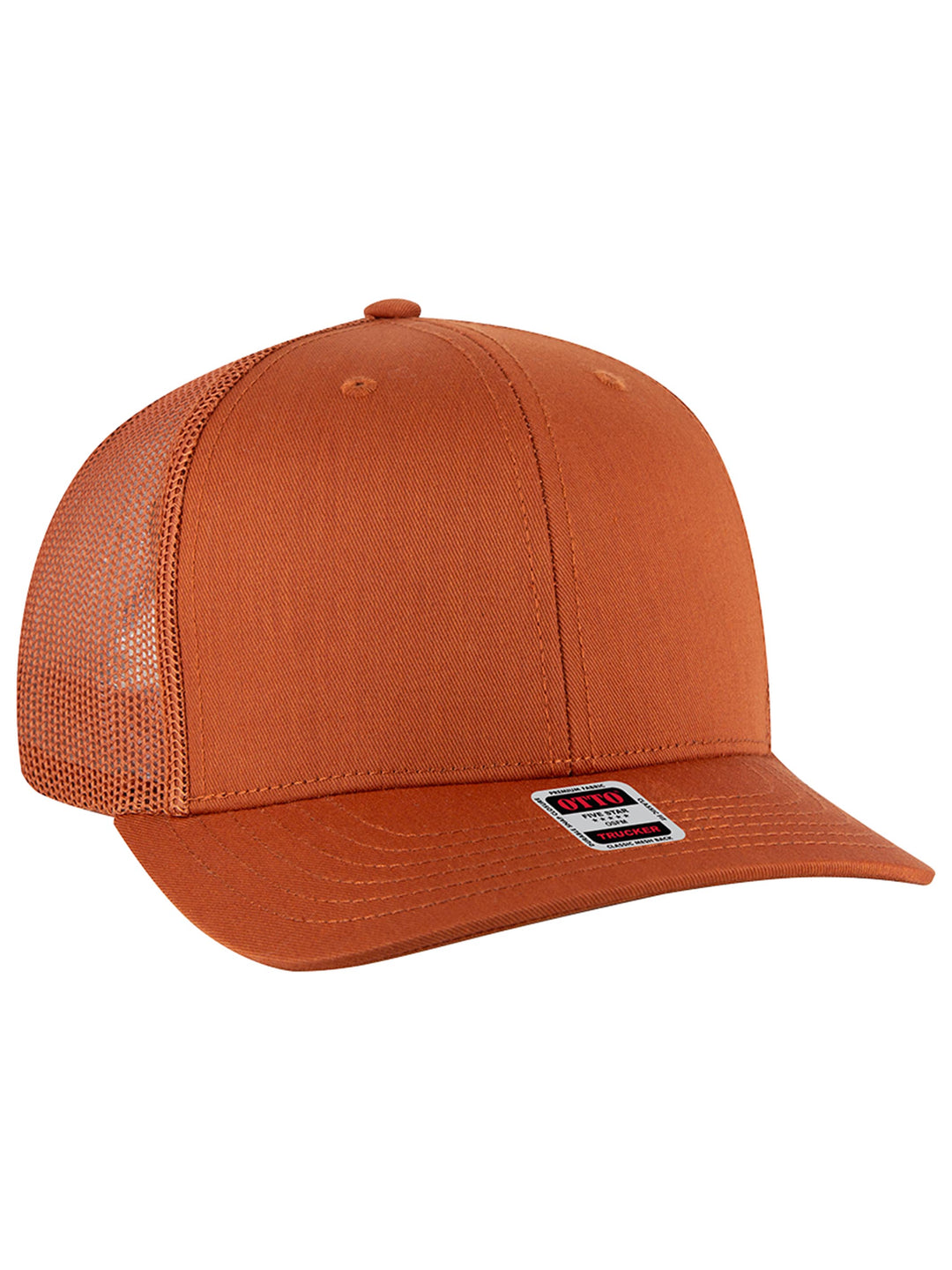 OTTO CAP 6 Panel Mid Profile Mesh Back Trucker Hat