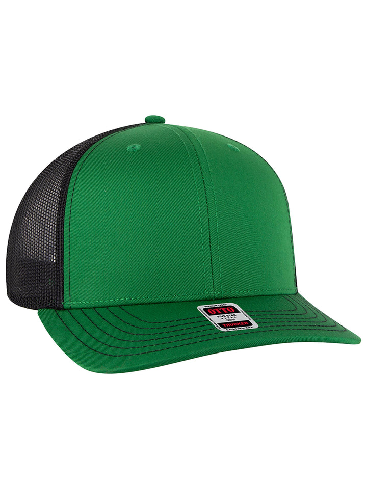 OTTO CAP 6 Panel Mid Profile Mesh Back Trucker Hat
