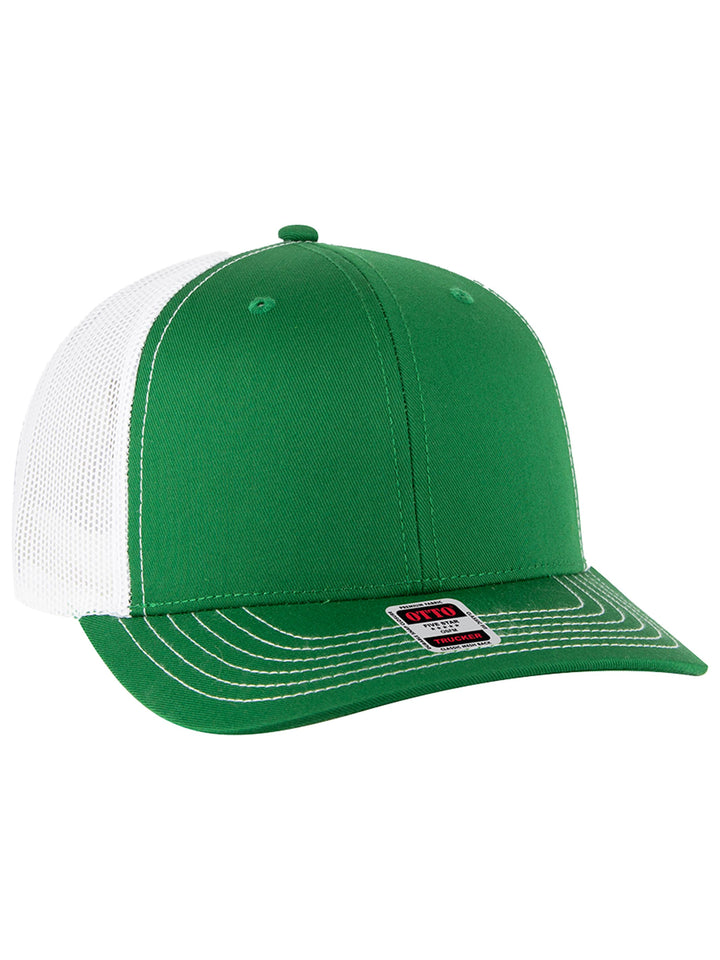 OTTO CAP 6 Panel Mid Profile Mesh Back Trucker Hat
