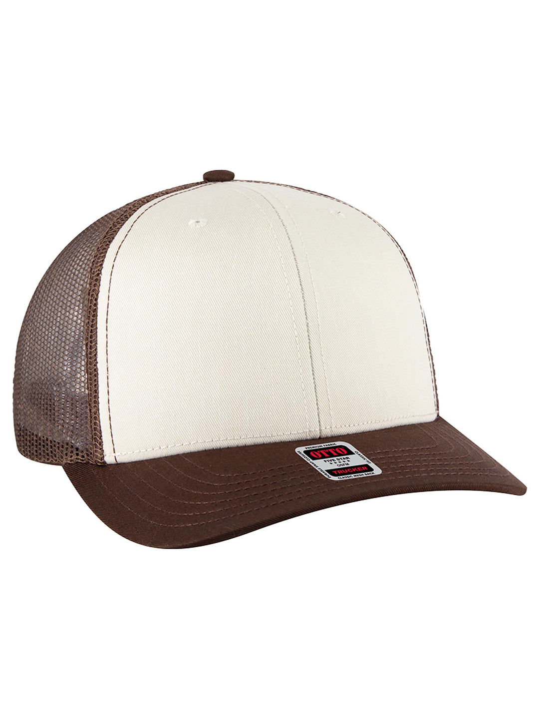 OTTO CAP 6 Panel Mid Profile Mesh Back Trucker Hat
