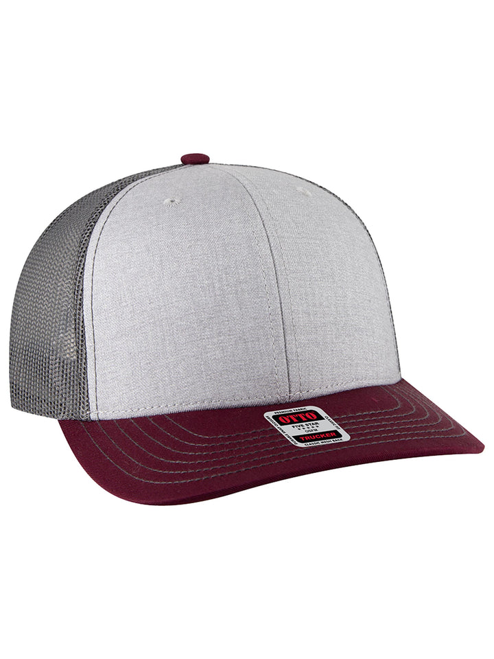 OTTO CAP 6 Panel Mid Profile Mesh Back Trucker Hat