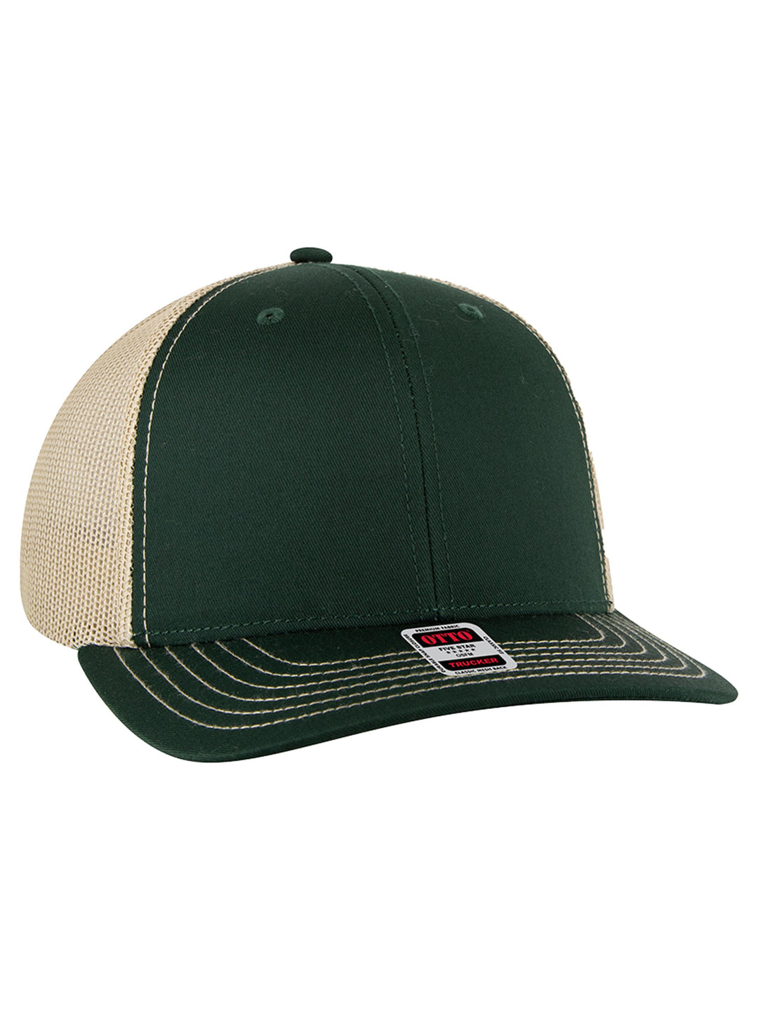 OTTO CAP 6 Panel Mid Profile Mesh Back Trucker Hat