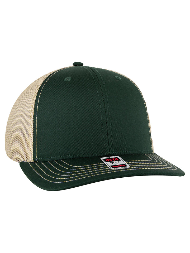 OTTO CAP 6 Panel Mid Profile Mesh Back Trucker Hat
