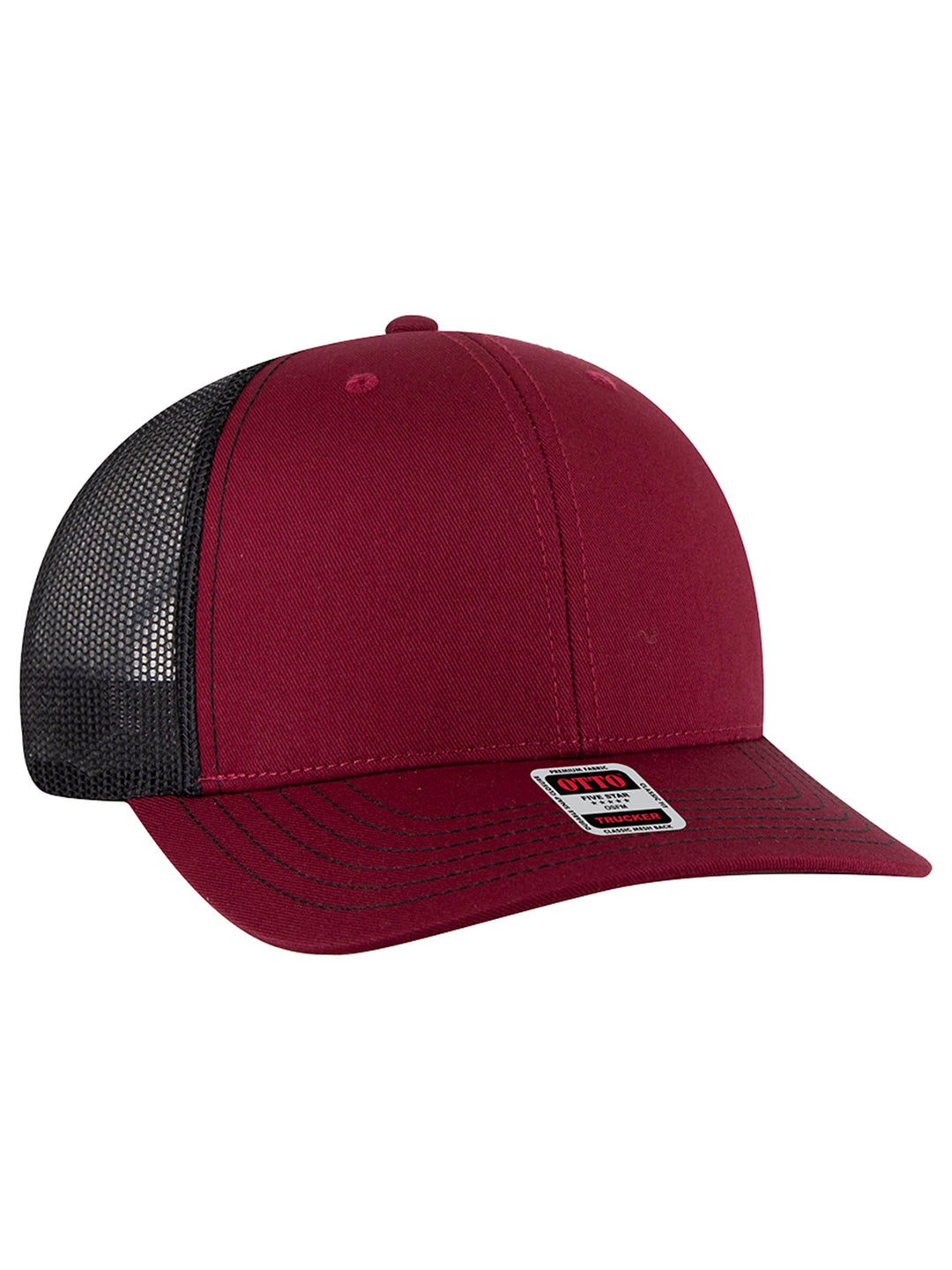 OTTO CAP 6 Panel Mid Profile Mesh Back Trucker Hat