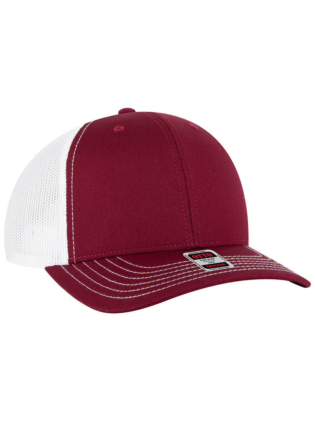 OTTO CAP 6 Panel Mid Profile Mesh Back Trucker Hat