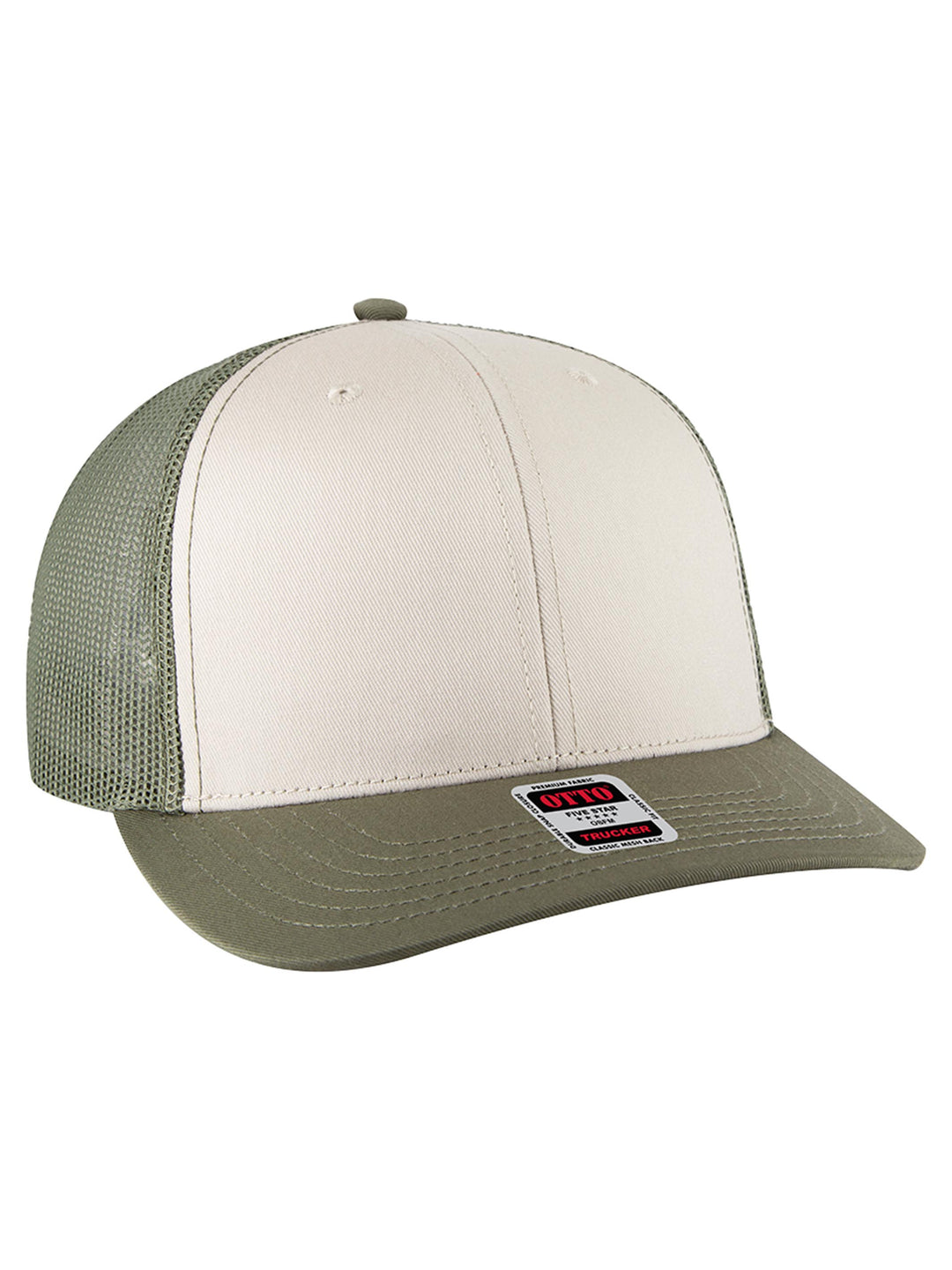 OTTO CAP 6 Panel Mid Profile Mesh Back Trucker Hat