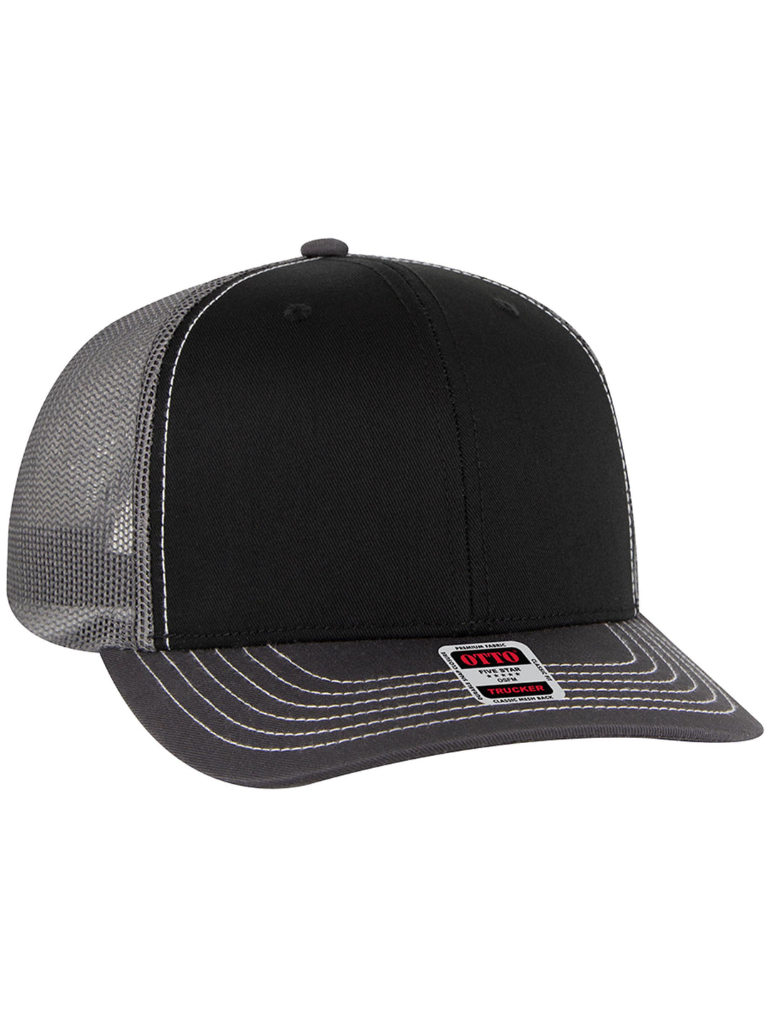 OTTO CAP 6 Panel Mid Profile Mesh Back Trucker Hat