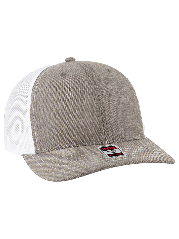 OTTO CAP 6 Panel Mid Profile Mesh Back Trucker Hat