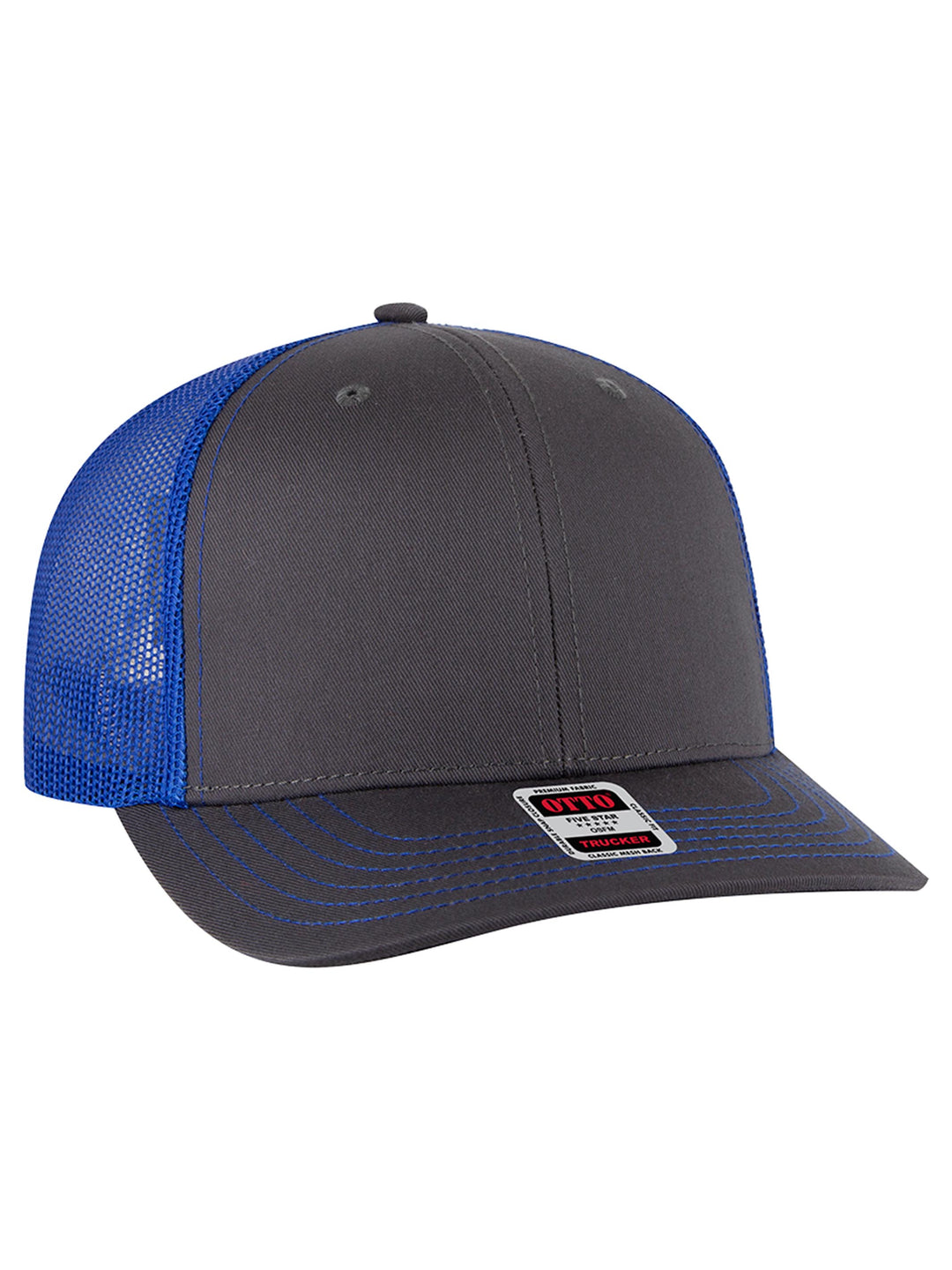 OTTO CAP 6 Panel Mid Profile Mesh Back Trucker Hat