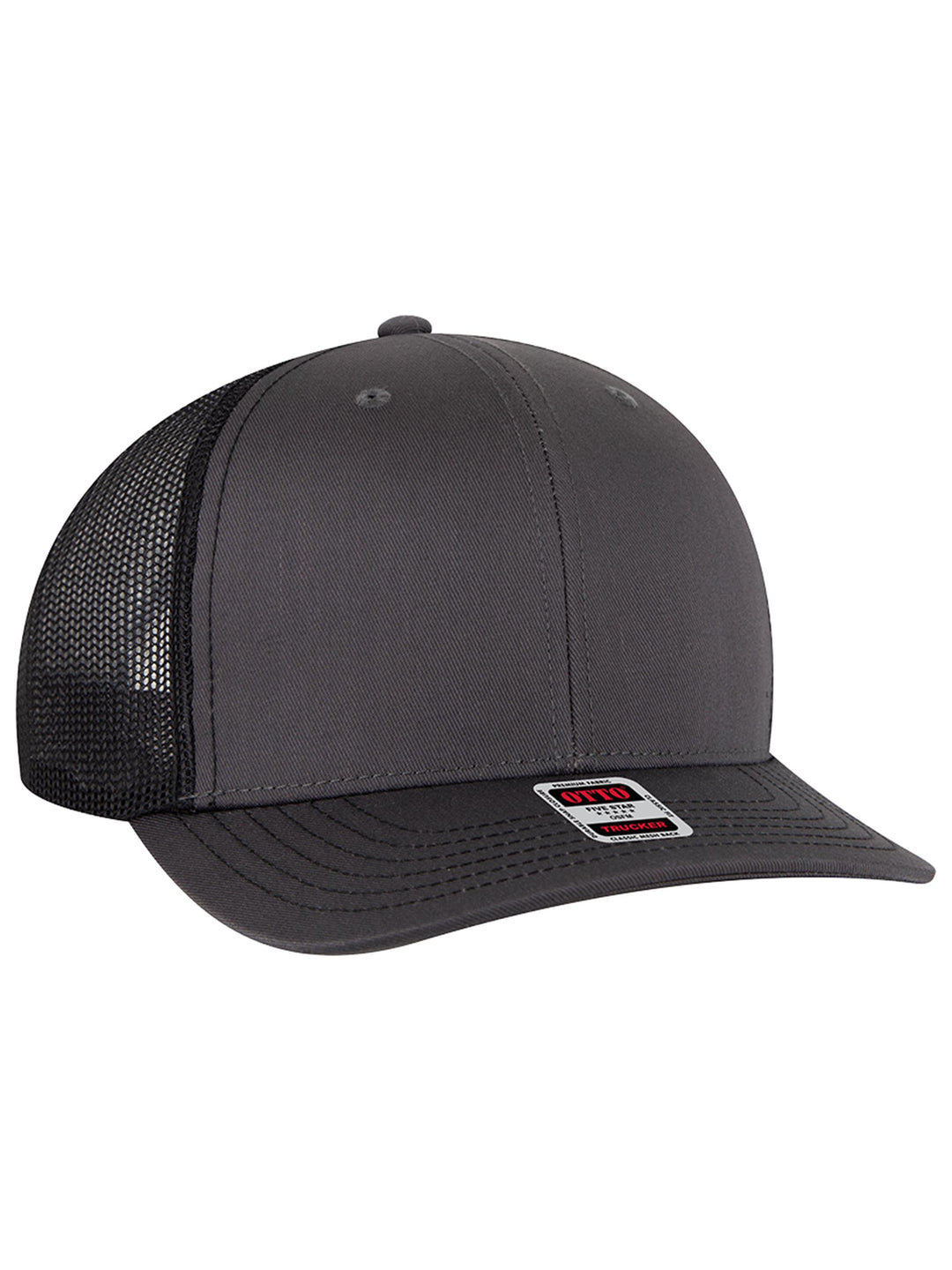 OTTO CAP 6 Panel Mid Profile Mesh Back Trucker Hat