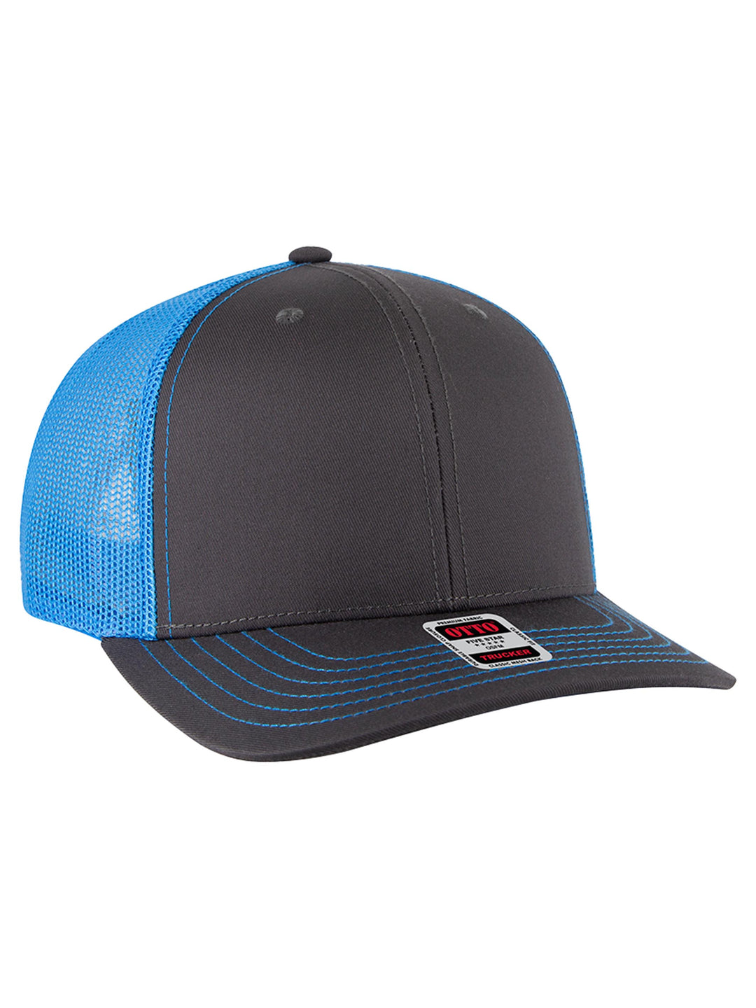 OTTO CAP 6 Panel Mid Profile Mesh Back Trucker Hat