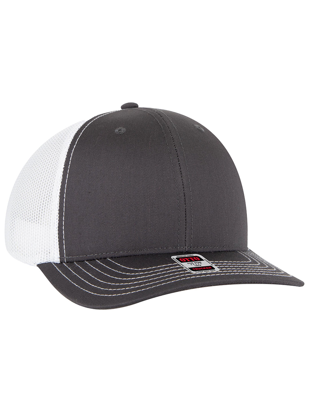 OTTO CAP 6 Panel Mid Profile Mesh Back Trucker Hat