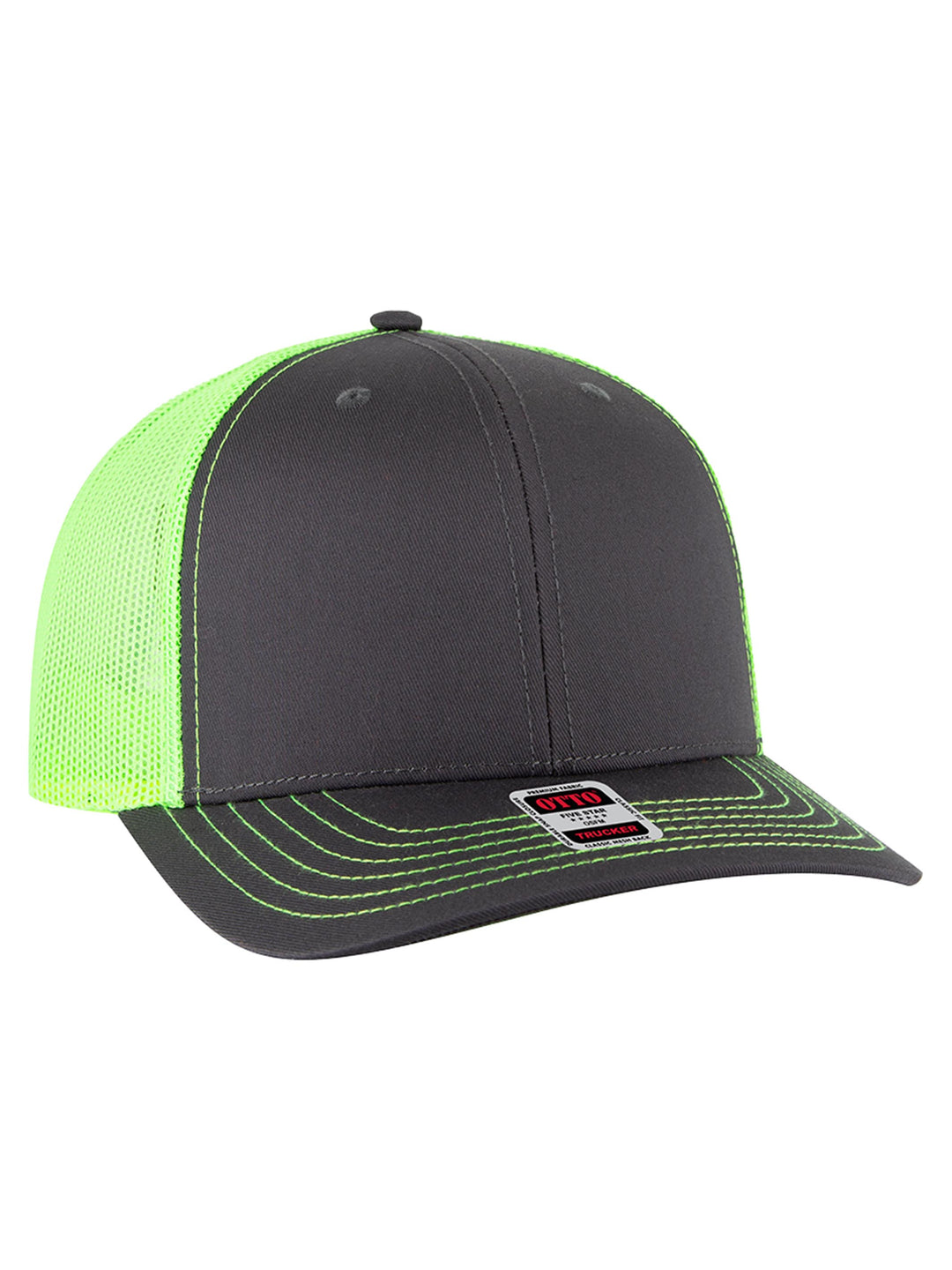 OTTO CAP 6 Panel Mid Profile Mesh Back Trucker Hat