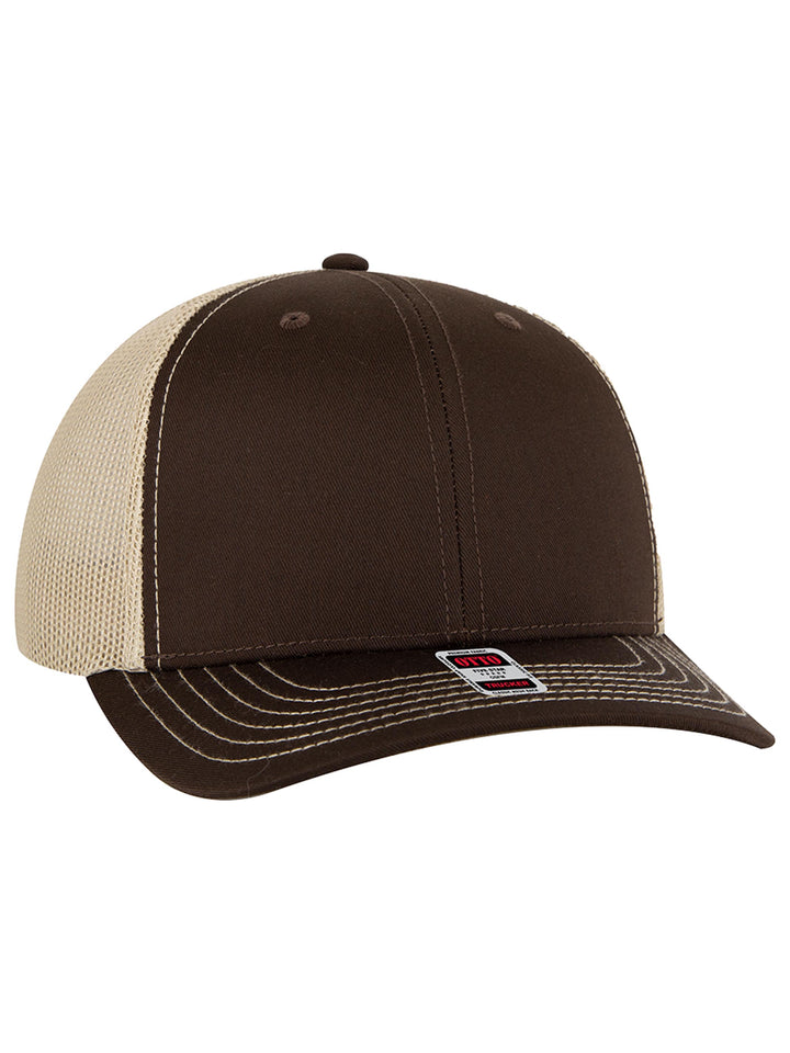 OTTO CAP 6 Panel Mid Profile Mesh Back Trucker Hat